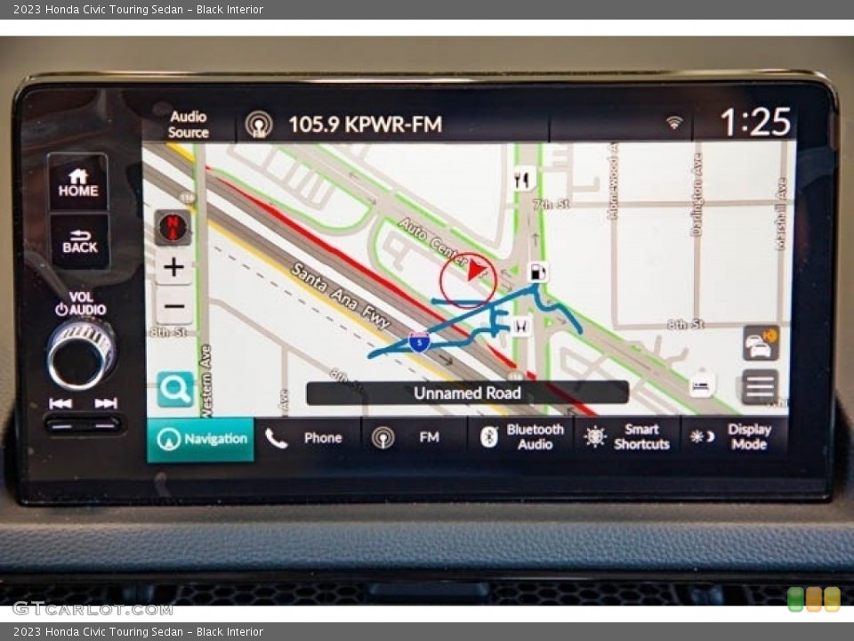 Black Interior Navigation for the 2023 Honda Civic Touring Sedan #146305001