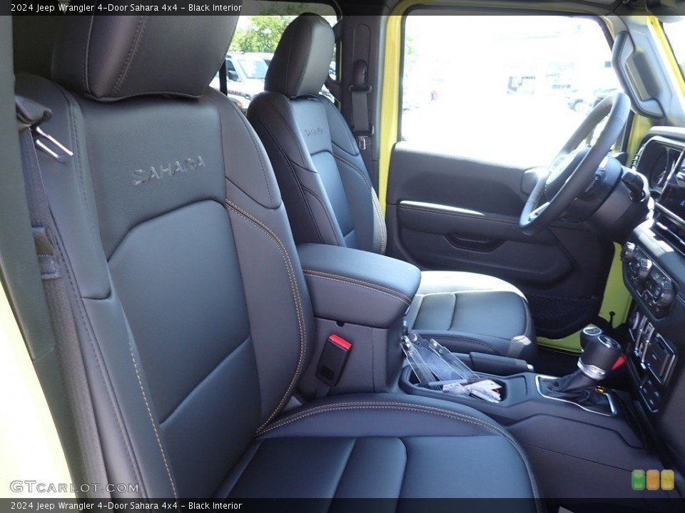 Black Interior Front Seat for the 2024 Jeep Wrangler 4-Door Sahara 4x4 #146305952
