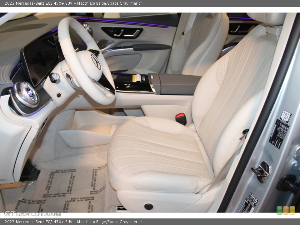 Macchiato Beige/Space Gray Interior Front Seat for the 2023 Mercedes-Benz EQS 450+ SUV #146306171