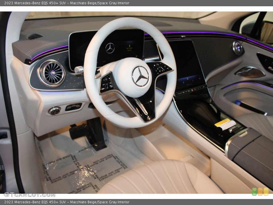 Macchiato Beige/Space Gray Interior Photo for the 2023 Mercedes-Benz EQS 450+ SUV #146306204