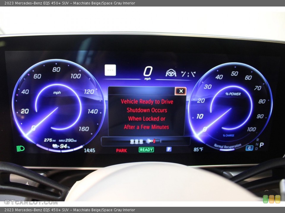 Macchiato Beige/Space Gray Interior Gauges for the 2023 Mercedes-Benz EQS 450+ SUV #146306255