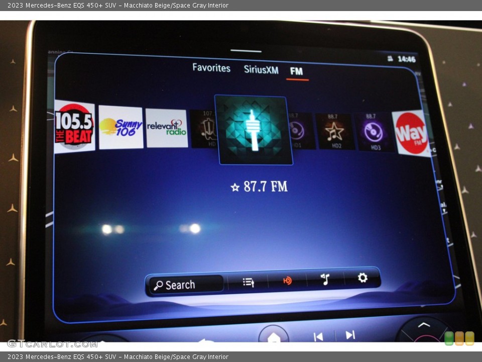 Macchiato Beige/Space Gray Interior Audio System for the 2023 Mercedes-Benz EQS 450+ SUV #146306321