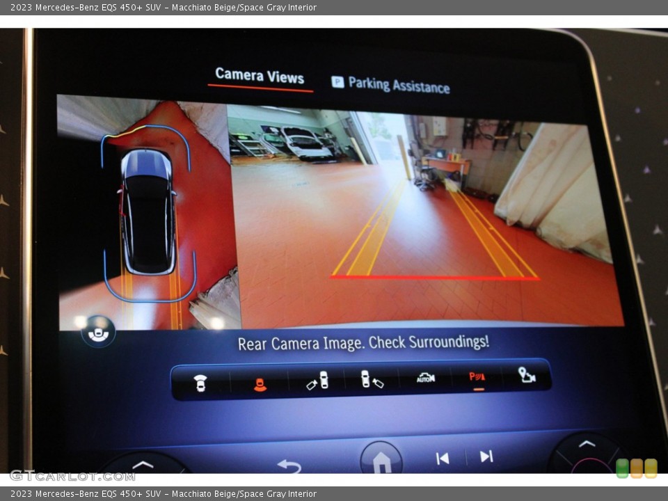 Macchiato Beige/Space Gray Interior Controls for the 2023 Mercedes-Benz EQS 450+ SUV #146306420