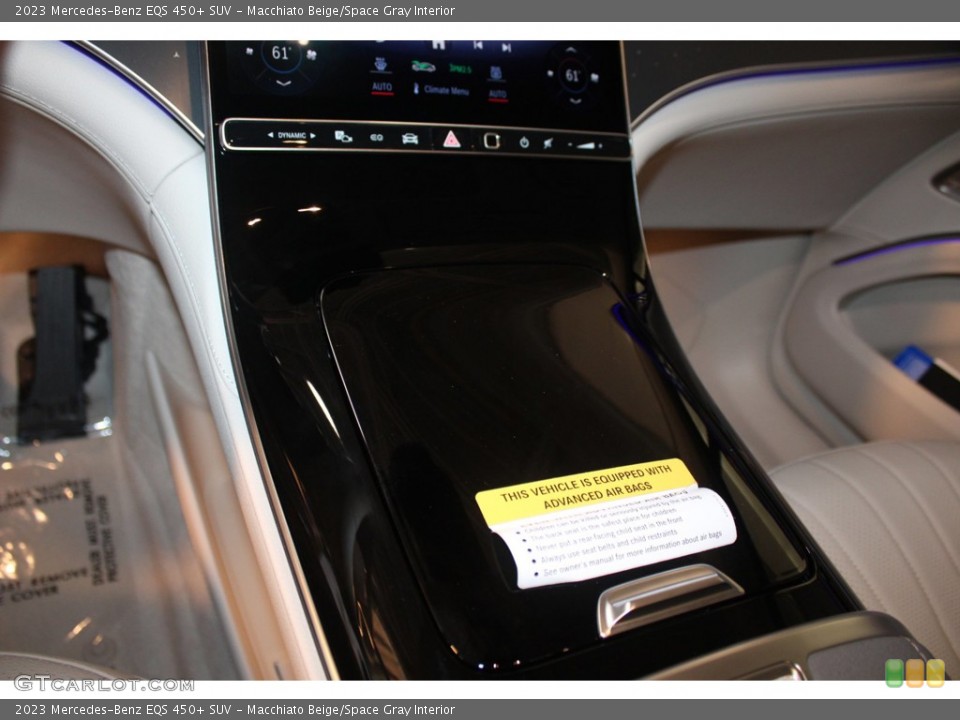 Macchiato Beige/Space Gray Interior Controls for the 2023 Mercedes-Benz EQS 450+ SUV #146306453