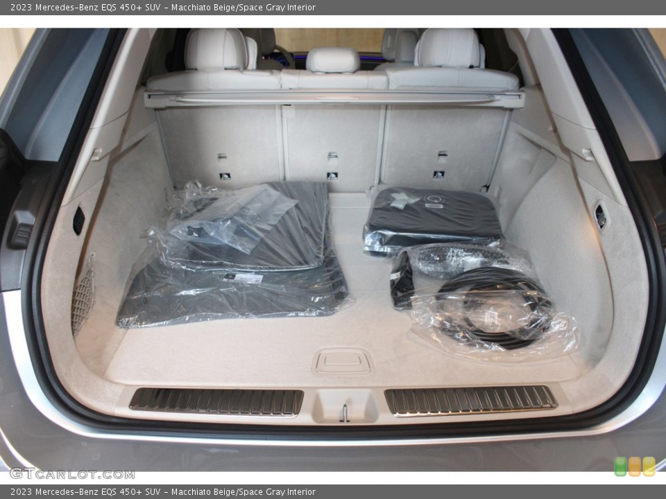 Macchiato Beige/Space Gray Interior Trunk for the 2023 Mercedes-Benz EQS 450+ SUV #146306621