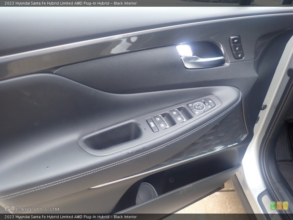 Black Interior Door Panel for the 2023 Hyundai Santa Fe Hybrid Limited AWD Plug-In Hybrid #146307806