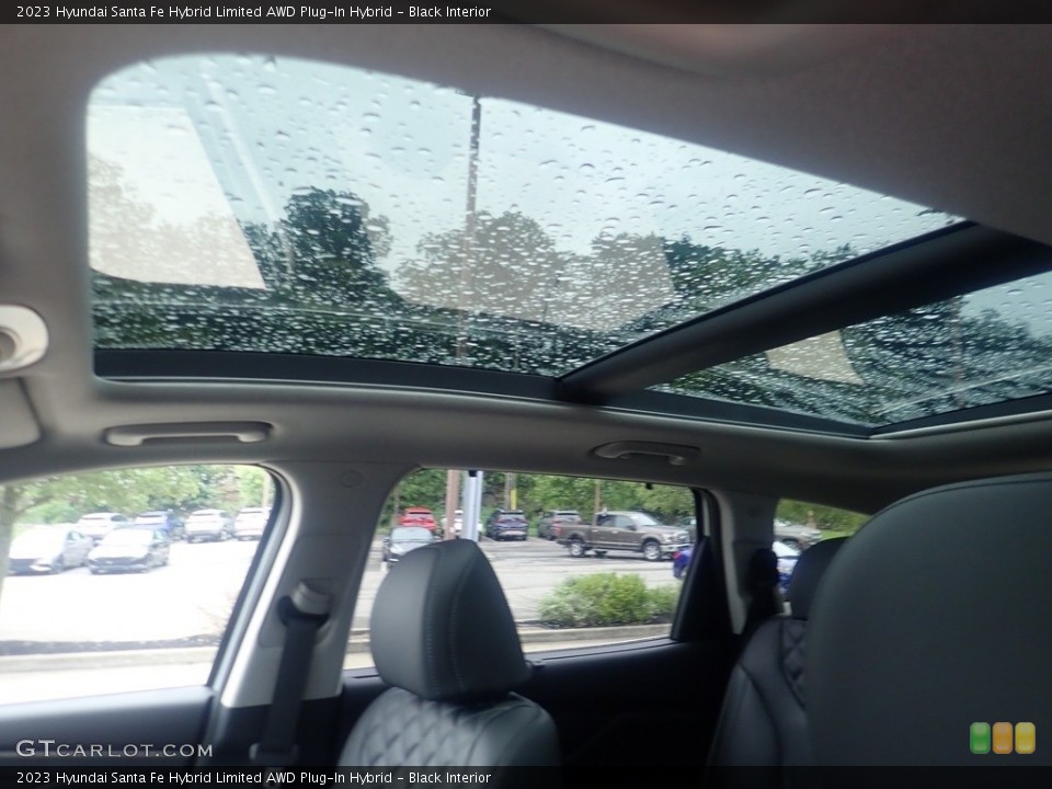 Black Interior Sunroof for the 2023 Hyundai Santa Fe Hybrid Limited AWD Plug-In Hybrid #146307821