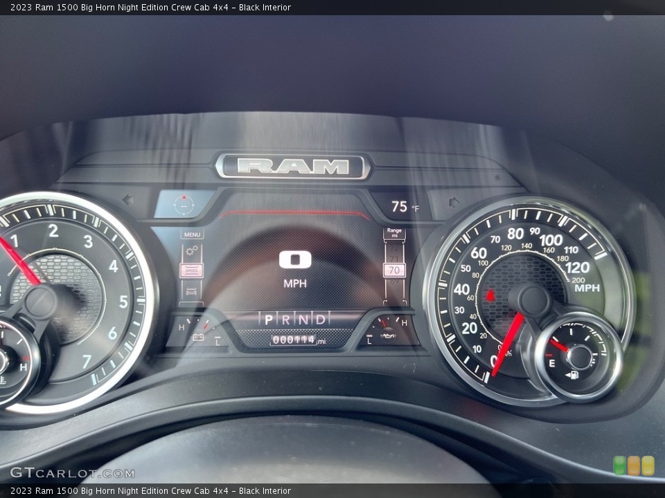 Black Interior Gauges for the 2023 Ram 1500 Big Horn Night Edition Crew Cab 4x4 #146307827