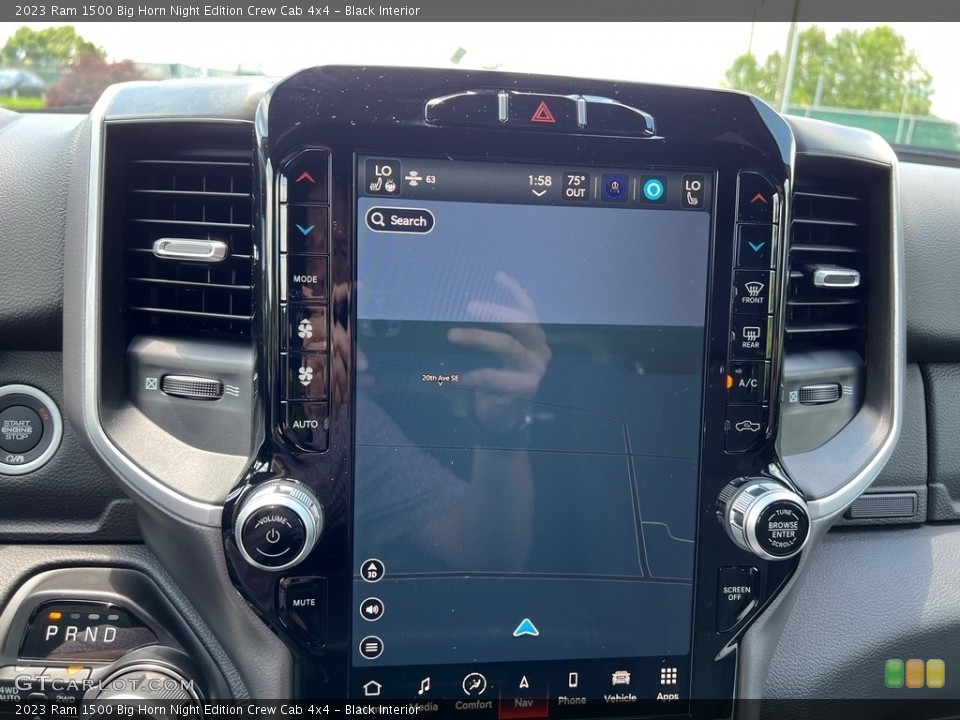 Black Interior Navigation for the 2023 Ram 1500 Big Horn Night Edition Crew Cab 4x4 #146307884