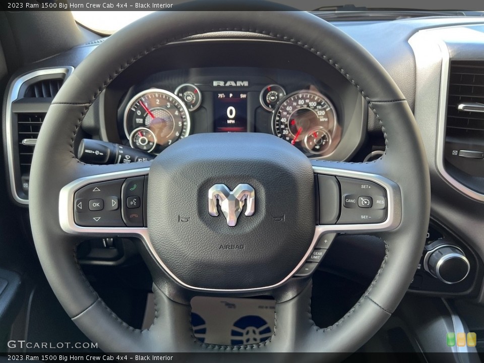 Black Interior Steering Wheel for the 2023 Ram 1500 Big Horn Crew Cab 4x4 #146308499