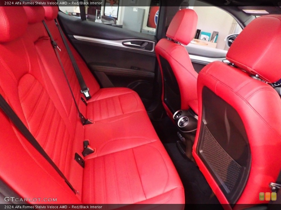 Red/Black Interior Rear Seat for the 2024 Alfa Romeo Stelvio Veloce AWD #146308505