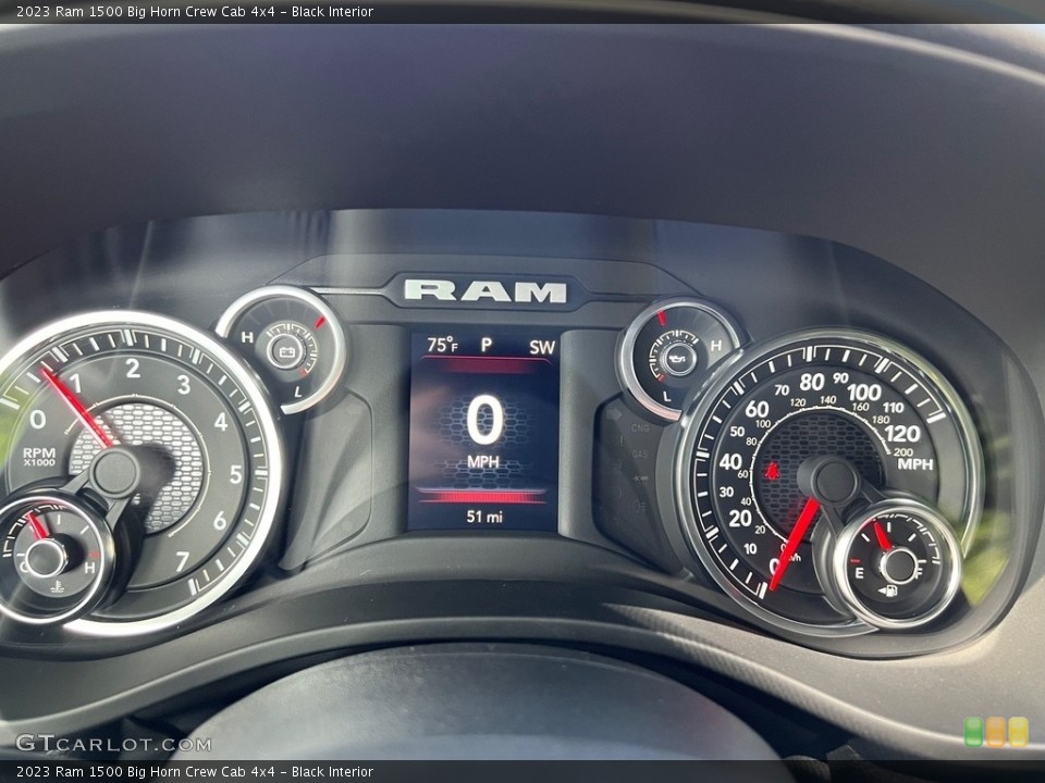 Black Interior Gauges for the 2023 Ram 1500 Big Horn Crew Cab 4x4 #146308514