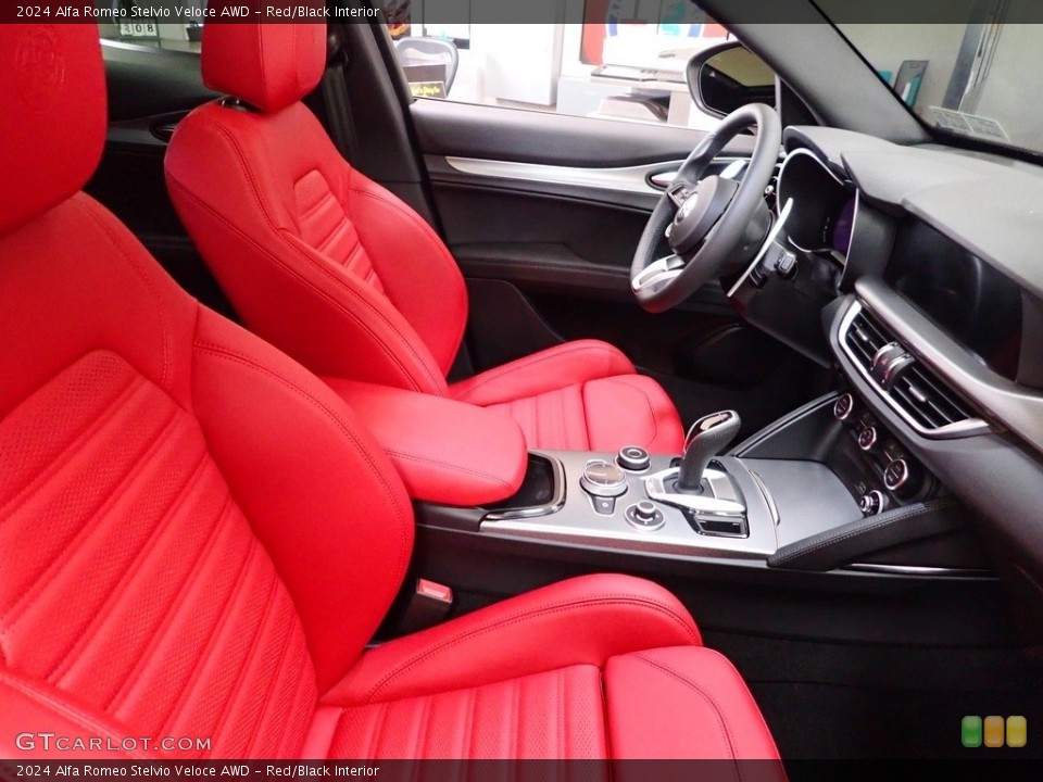 Red/Black Interior Front Seat for the 2024 Alfa Romeo Stelvio Veloce AWD #146308531
