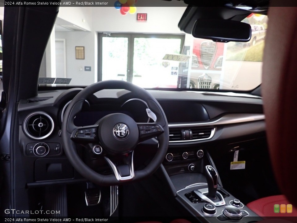 Red/Black Interior Dashboard for the 2024 Alfa Romeo Stelvio Veloce AWD #146308625