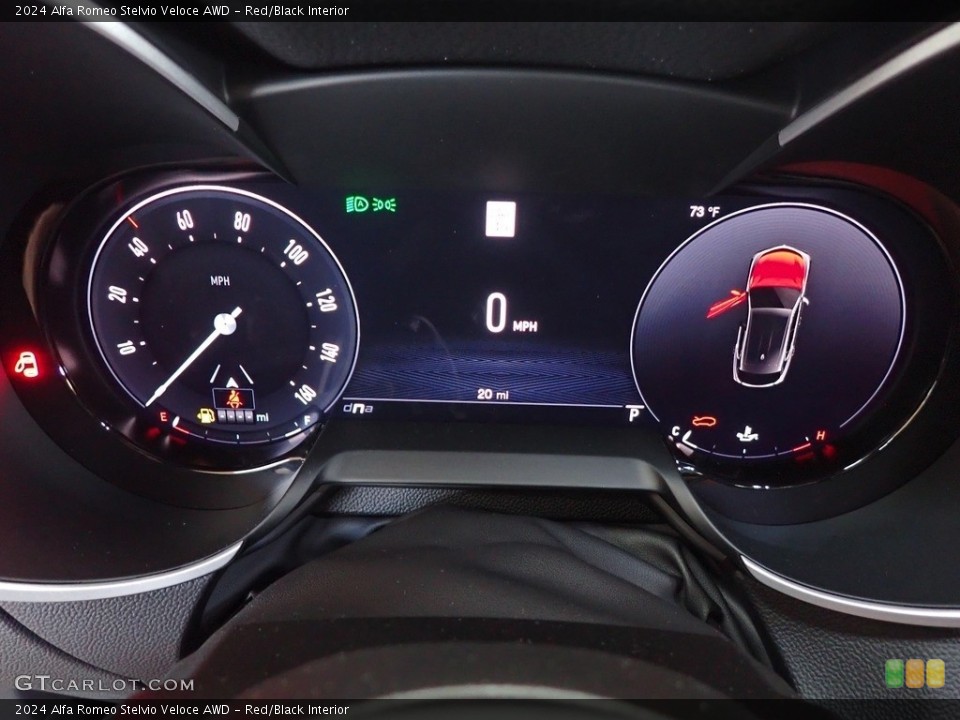Red/Black Interior Gauges for the 2024 Alfa Romeo Stelvio Veloce AWD #146308724