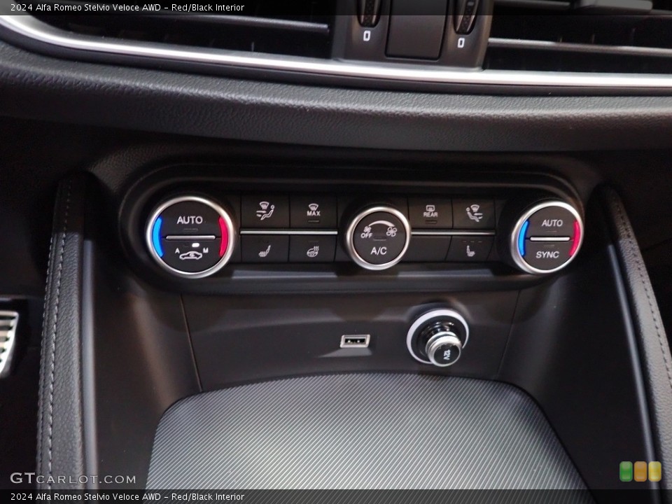 Red/Black Interior Controls for the 2024 Alfa Romeo Stelvio Veloce AWD #146308766