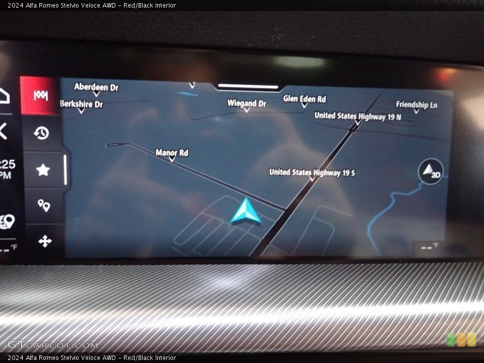 Red/Black Interior Navigation for the 2024 Alfa Romeo Stelvio Veloce AWD #146308783