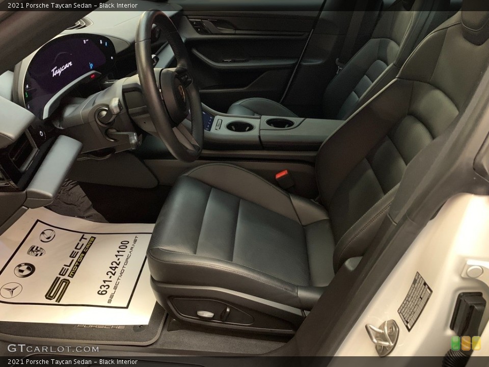 Black 2021 Porsche Taycan Interiors