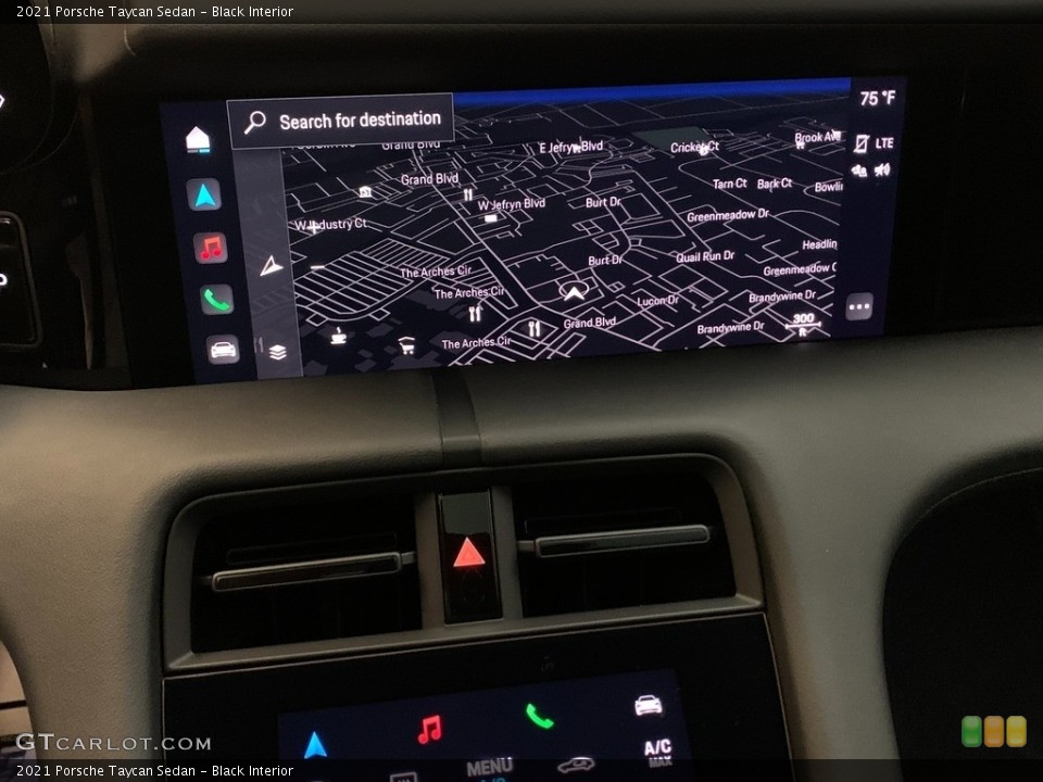 Black Interior Navigation for the 2021 Porsche Taycan Sedan #146309027