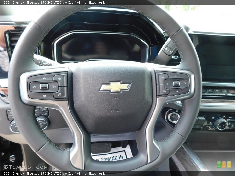 Jet Black Interior Steering Wheel for the 2024 Chevrolet Silverado 2500HD LTZ Crew Cab 4x4 #146309732