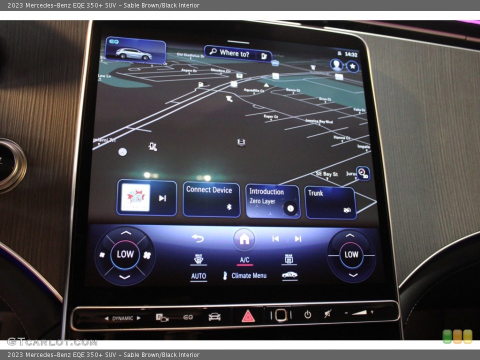 Sable Brown/Black Interior Navigation for the 2023 Mercedes-Benz EQE 350+ SUV #146310215