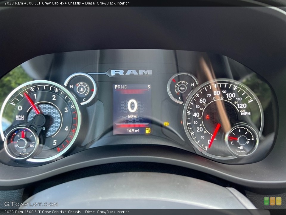 Diesel Gray/Black Interior Gauges for the 2023 Ram 4500 SLT Crew Cab 4x4 Chassis #146310317
