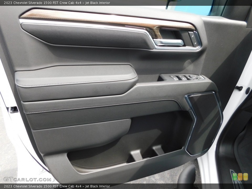 Jet Black Interior Door Panel for the 2023 Chevrolet Silverado 1500 RST Crew Cab 4x4 #146310611