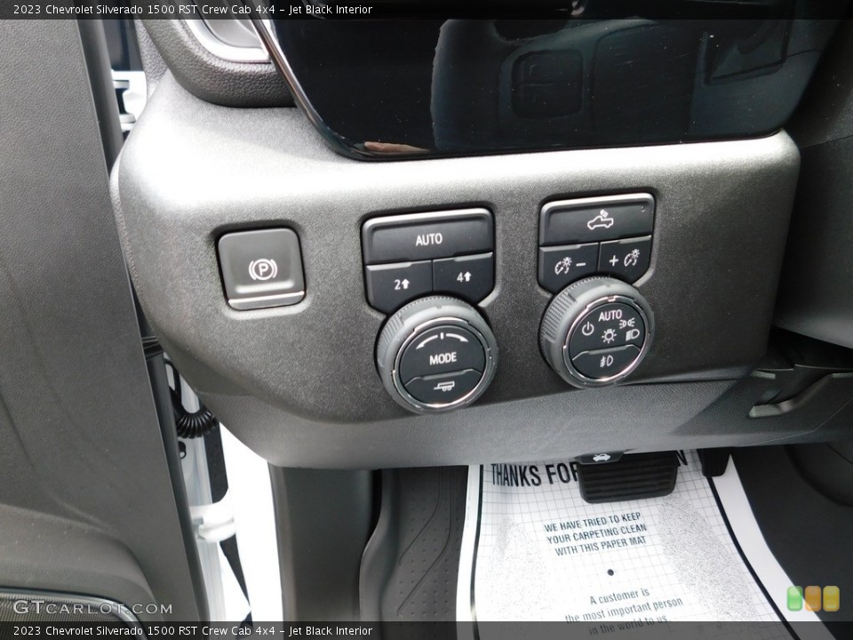 Jet Black Interior Controls for the 2023 Chevrolet Silverado 1500 RST Crew Cab 4x4 #146310785