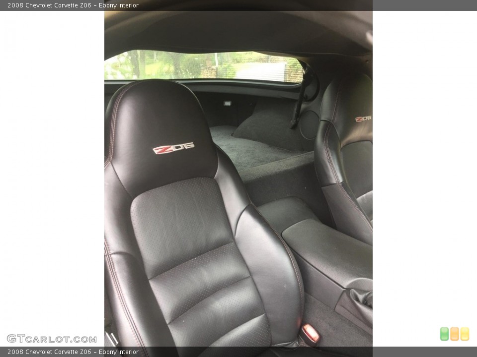 Ebony Interior Front Seat for the 2008 Chevrolet Corvette Z06 #146310875