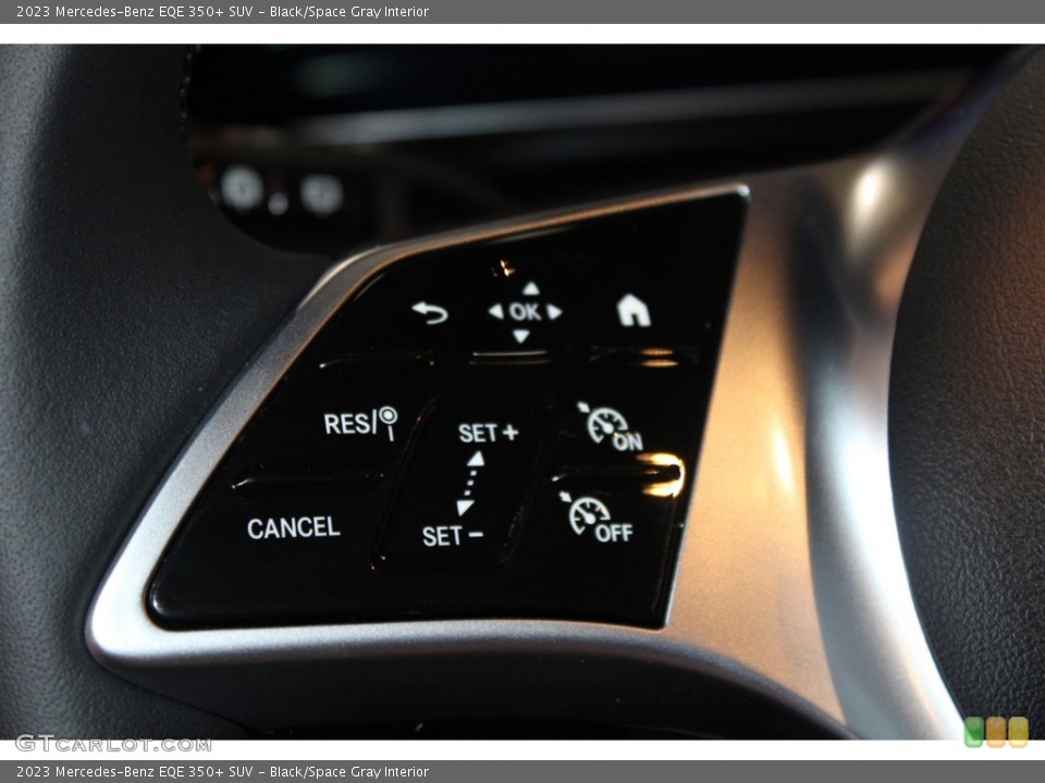 Black/Space Gray Interior Steering Wheel for the 2023 Mercedes-Benz EQE 350+ SUV #146311427