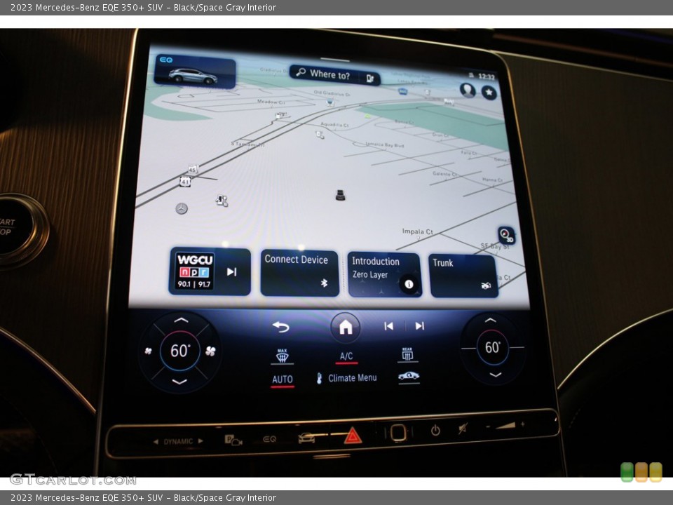Black/Space Gray Interior Navigation for the 2023 Mercedes-Benz EQE 350+ SUV #146311487