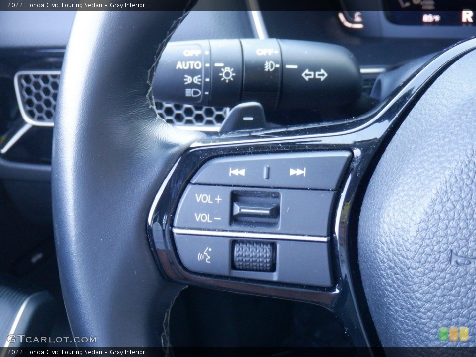 Gray Interior Steering Wheel for the 2022 Honda Civic Touring Sedan #146311625