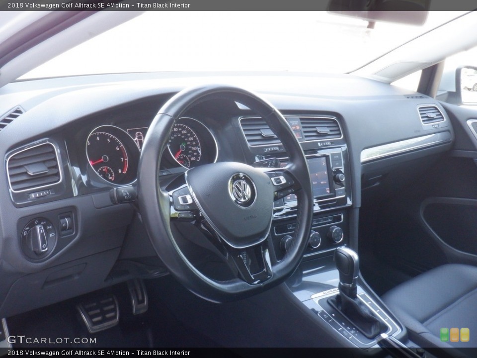 Titan Black Interior Dashboard for the 2018 Volkswagen Golf Alltrack SE 4Motion #146313464