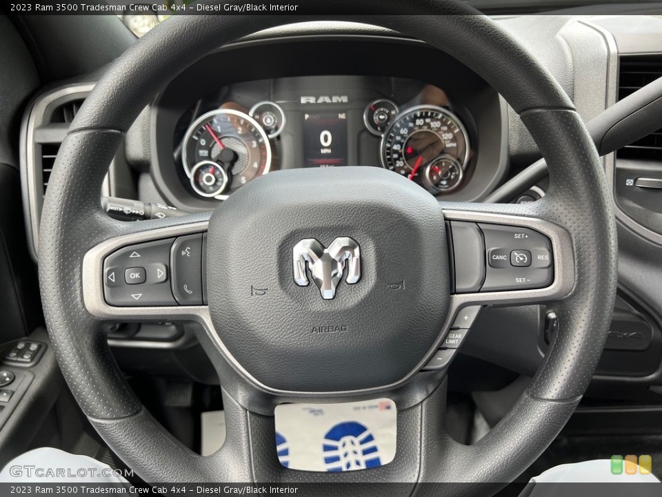 Diesel Gray/Black Interior Steering Wheel for the 2023 Ram 3500 Tradesman Crew Cab 4x4 #146313656