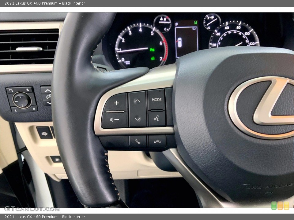 Black Interior Steering Wheel for the 2021 Lexus GX 460 Premium #146313730