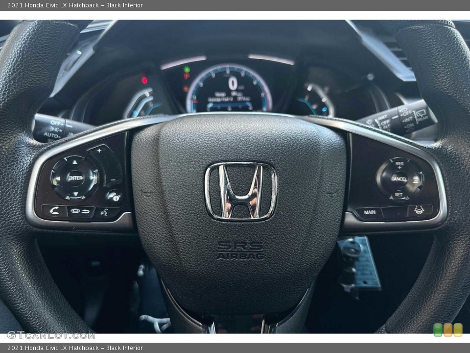 Black Interior Steering Wheel for the 2021 Honda Civic LX Hatchback #146314332