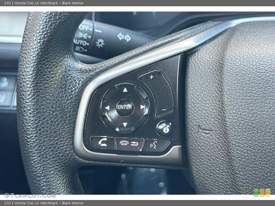 Black Interior Steering Wheel for the 2021 Honda Civic LX Hatchback #146314349