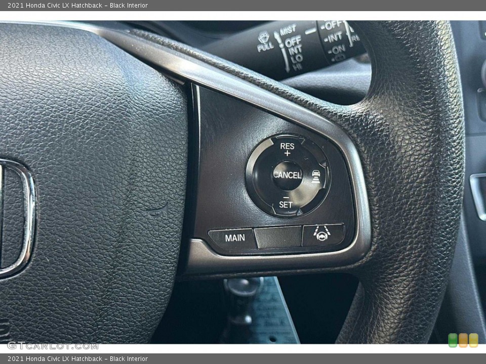 Black Interior Steering Wheel for the 2021 Honda Civic LX Hatchback #146314367