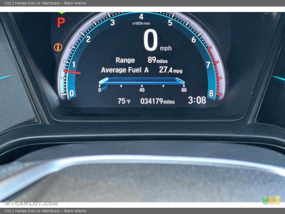 Black Interior Gauges for the 2021 Honda Civic LX Hatchback #146314405