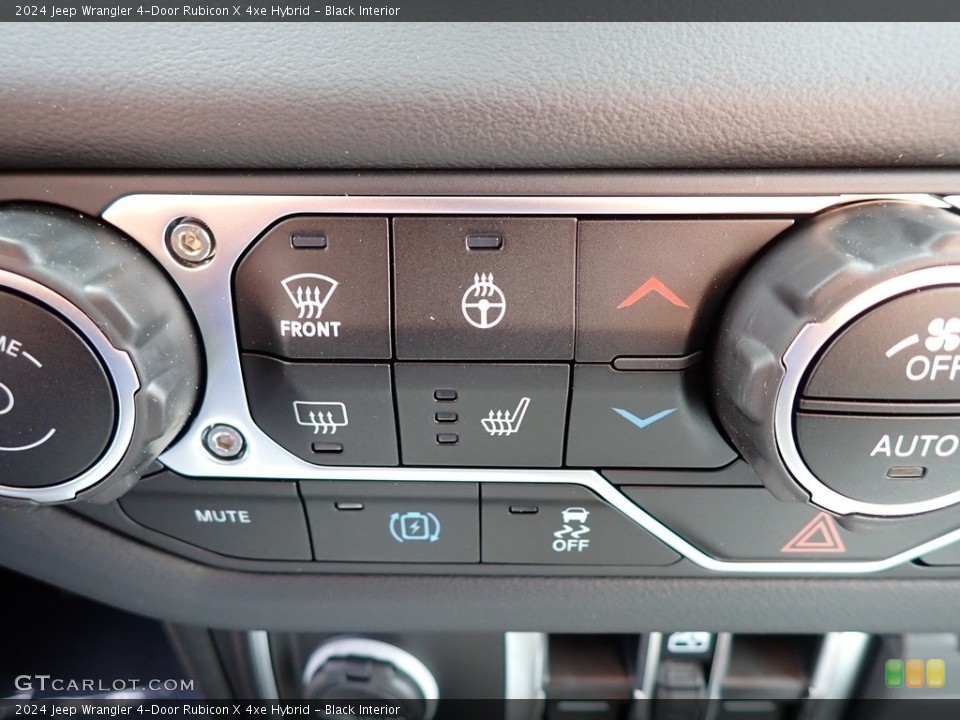 Black Interior Controls for the 2024 Jeep Wrangler 4-Door Rubicon X 4xe Hybrid #146314934