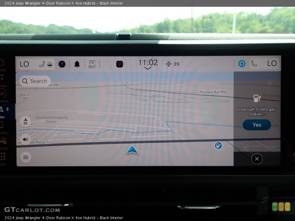 Black Interior Navigation for the 2024 Jeep Wrangler 4-Door Rubicon X 4xe Hybrid #146314946