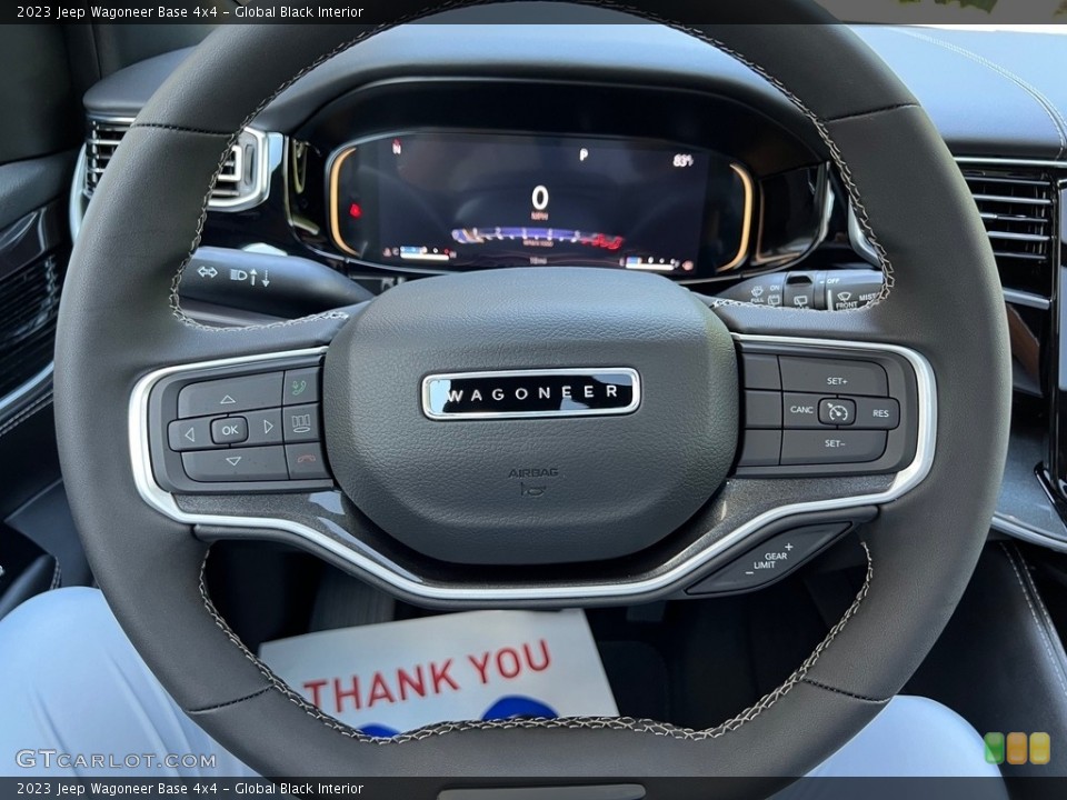 Global Black Interior Steering Wheel for the 2023 Jeep Wagoneer Base 4x4 #146315156