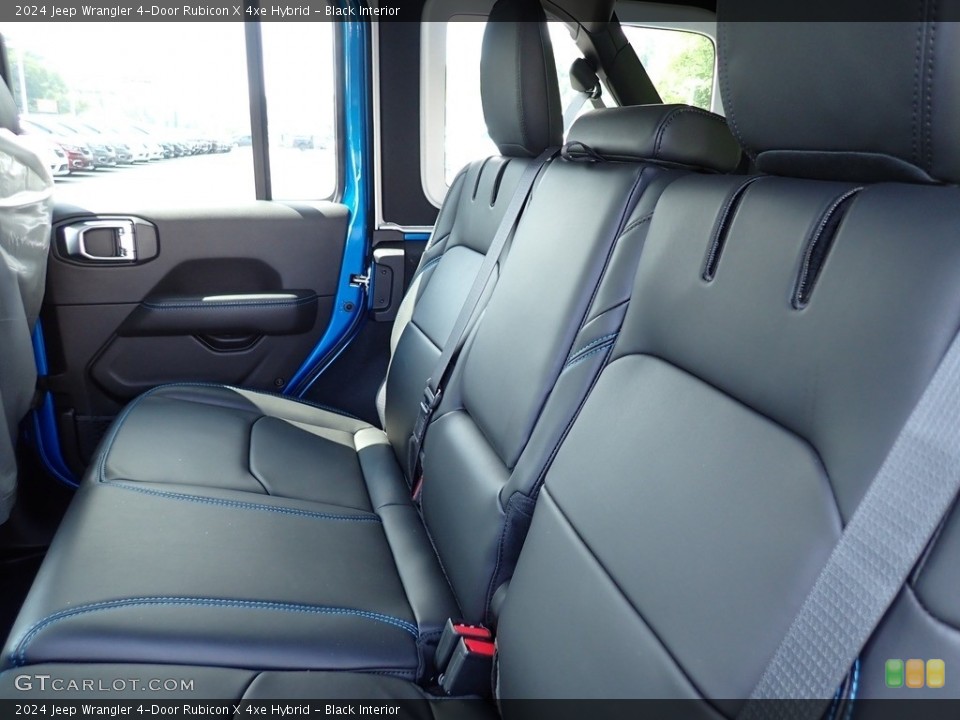 Black Interior Rear Seat for the 2024 Jeep Wrangler 4-Door Rubicon X 4xe Hybrid #146315728