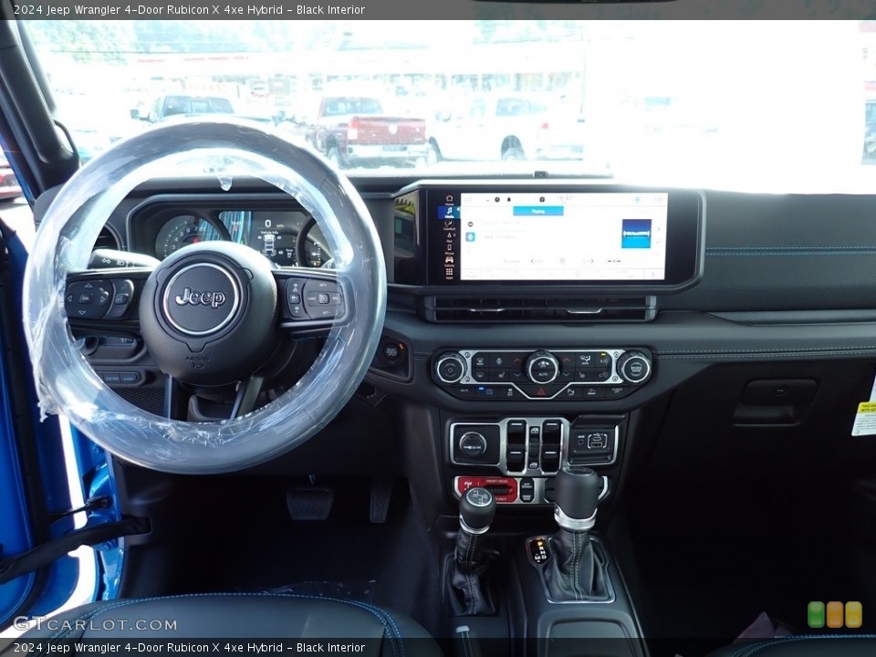 Black Interior Dashboard for the 2024 Jeep Wrangler 4-Door Rubicon X 4xe Hybrid #146315756