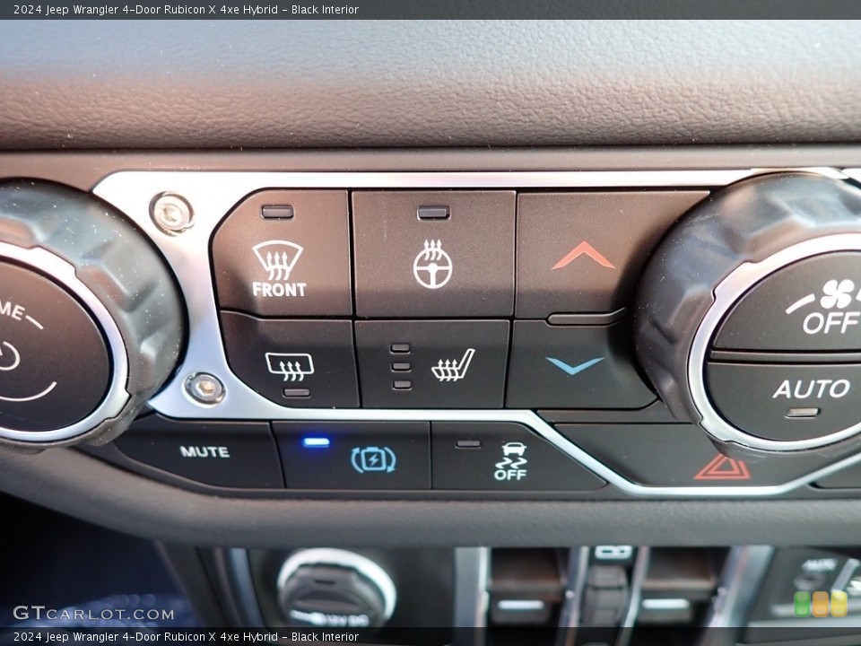 Black Interior Controls for the 2024 Jeep Wrangler 4-Door Rubicon X 4xe Hybrid #146315870