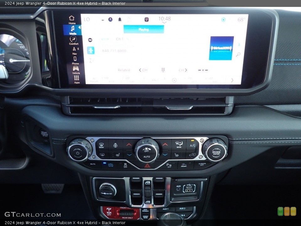 Black Interior Controls for the 2024 Jeep Wrangler 4-Door Rubicon X 4xe Hybrid #146315930