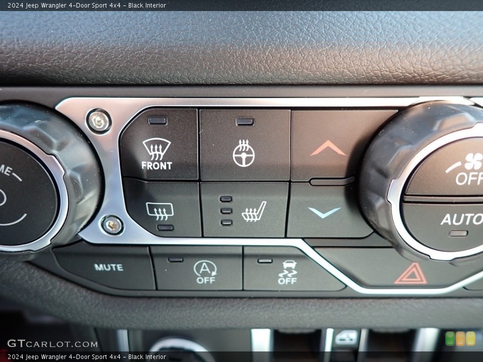 Black Interior Controls for the 2024 Jeep Wrangler 4-Door Sport 4x4 #146316215