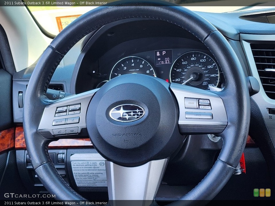Off Black Interior Steering Wheel for the 2011 Subaru Outback 3.6R Limited Wagon #146316605
