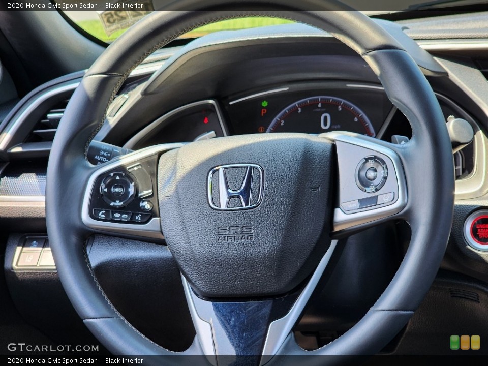 Black Interior Steering Wheel for the 2020 Honda Civic Sport Sedan #146317412