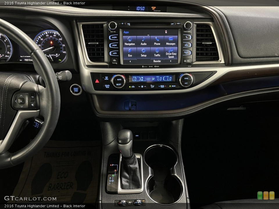 Black Interior Controls for the 2016 Toyota Highlander Limited #146318499